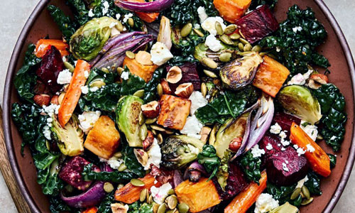 Roasted Vegetable Salad in a bowl