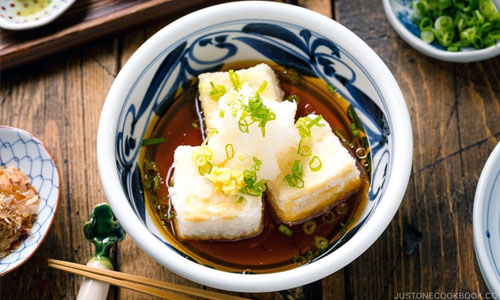 Agedashi Tofu in broth